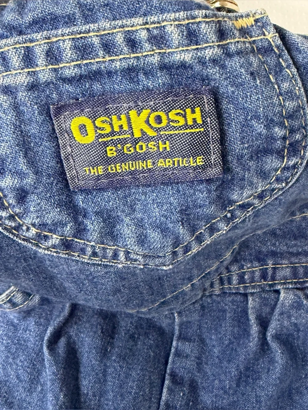 Vintage 90s OshKosh B’Gosh Denim Overalls 12M Made USA Baby
